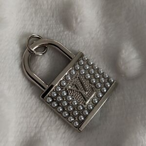 Original LV Silver and Pearl Padlock Charm.